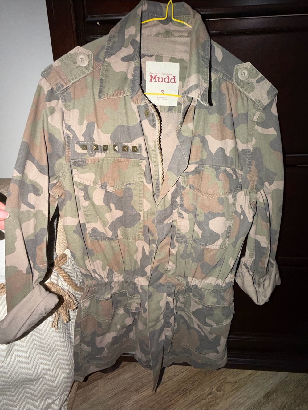 Mudd Women's Camo Utility Jacket Size Small EUC💓